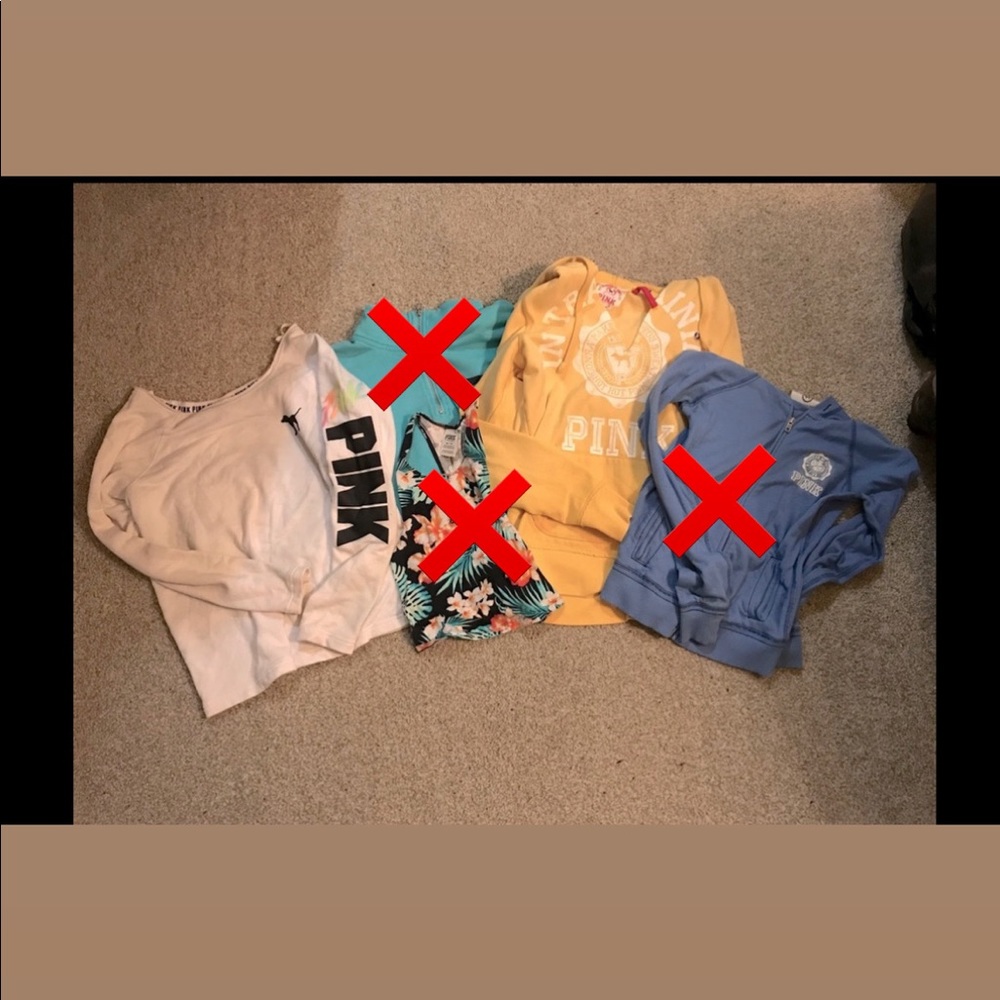 Victoria’s Secret pink sweatshirt hoodie bundle